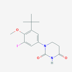 molecular formula C15H19IN2O3 B12357480 1-(3-Tert-butyl-5-iodo-4-methoxy-phenyl)hexahydropyrimidine-2,4-dione 