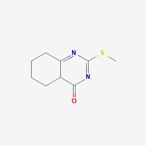 molecular formula C9H12N2OS B12357496 2-methylsulfanyl-5,6,7,8-tetrahydro-4aH-quinazolin-4-one 