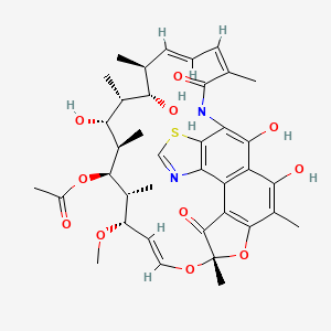 9,4-(Epoxy[1,11,13]pentadecatrienoimino)furo[2',3':7,8]naphtho[1,2-d]thiazole-10,26(9H)-dione, 16-(acetyloxy)-5,6,18,20-tetrahydroxy-14-methoxy-7,9,15,17,19,21,25-heptamethyl-, (9S,14S,15R,16S,17R,18R,19R,20S,21S)-