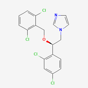 molecular formula C18H14Cl4N2O B1235763 Isoconazole, (R)- CAS No. 322764-97-6