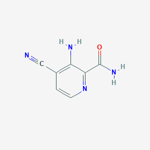 molecular formula C7H6N4O B123577 3-Amino-4-cyanopyridine-2-carboxamide CAS No. 155879-89-3