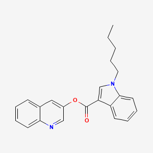 molecular formula C23H22N2O2 B12357850 quinolin-3-yl1-pentyl-1H-indole-3-carboxylate 