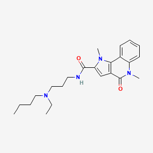 N-[3-[butyl(ethyl)amino]propyl]-1,5-dimethyl-4-oxo-2-pyrrolo[3,2-c]quinolinecarboxamide