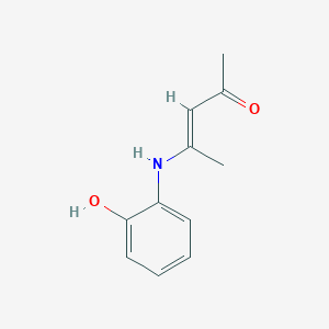 molecular formula C11H13NO2 B1235800 2-(3-Hydroxy-1-methyl-but-2-enylideneamino)-phenol CAS No. 68839-60-1