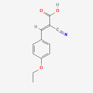 molecular formula C12H11NO3 B12358115 2-cyano-3-(4-ethoxyphenyl)prop-2-enoic Acid 