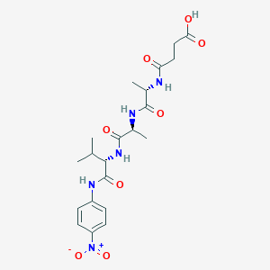 molecular formula C21H29N5O8 B1235822 3-Carboxypropionyl-alanyl-alanyl-valine-4-nitroanilide CAS No. 61043-47-8