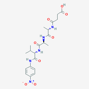 molecular formula C21H29N5O8 B1235822 N-Succinyl-Ala-Ala-Val p-nitroanilide CAS No. 61043-47-8