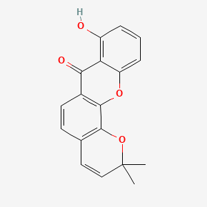 molecular formula C18H14O4 B1235843 Dehydrocycloguanandin CAS No. 17623-63-1