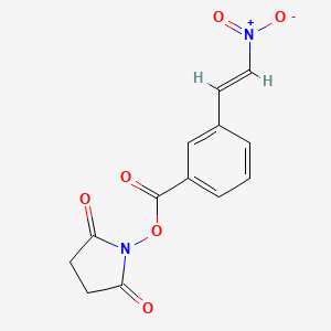 molecular formula C13H10N2O6 B1235852 (2,5-dioxopyrrolidin-1-yl) 3-[(E)-2-nitroethenyl]benzoate CAS No. 96441-29-1