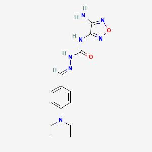 4-(diethylamino)benzaldehyde N-(4-amino-1,2,5-oxadiazol-3-yl)semicarbazone
