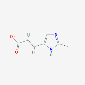 molecular formula C7H7N2O2- B1235887 (E)-3-(2-methyl-1H-imidazol-5-yl)prop-2-enoate CAS No. 88874-23-1