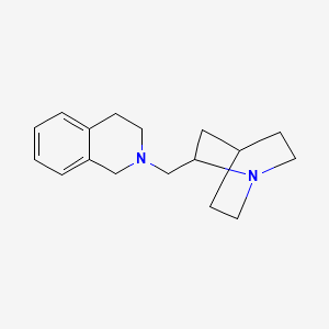 molecular formula C17H24N2 B1235899 DL-N-(2-Quinuclidinylmethyl)-1,2,3,4-tetrahydroisoquinoline CAS No. 54525-55-2