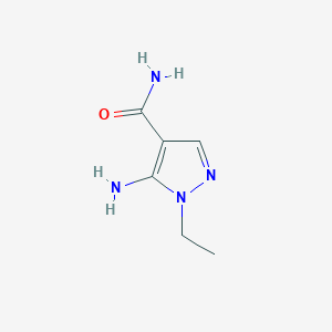 molecular formula C6H10N4O B123590 5-Amino-1-ethyl-1h-pyrazole-4-carboxamide CAS No. 145864-65-9