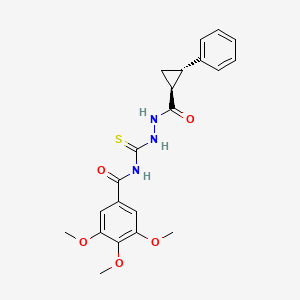 molecular formula C21H23N3O5S B1235910 3,4,5-trimethoxy-N-[[[(1S,2S)-2-phenylcyclopropanecarbonyl]amino]carbamothioyl]benzamide 