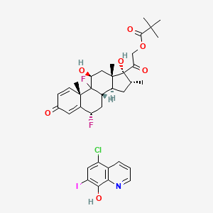 molecular formula C36H41ClF2INO7 B1235941 Locacorten-vioform CAS No. 52932-94-2