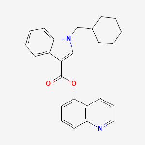 molecular formula C25H24N2O2 B12359461 quinolin-5-yl1-(cyclohexylmethyl)-1H-indole-3-carboxylate 
