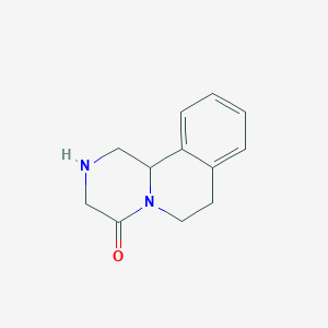 molecular formula C12H14N2O B123596 2,3,6,7-Tetrahydro-1H-pyrazino[2,1-a]isoquinolin-4(11bH)-one CAS No. 61196-37-0
