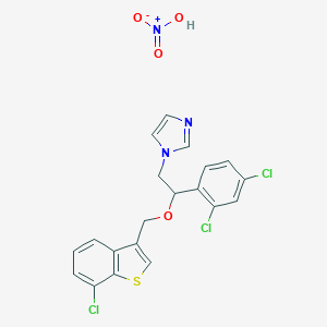 molecular formula C20H16Cl3N3O4S B001236 Sertaconazole nitrate CAS No. 99592-39-9