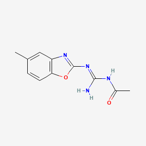 molecular formula C11H12N4O2 B1236005 N-Acetyl-N'-(5-methyl-benzooxazol-2-yl)-guanidine 