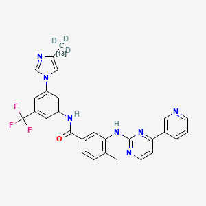 molecular formula C28H22F3N7O B12360319 Nilotinib-13C,d3 