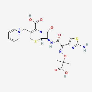 1-[[(6R,7R)-2-Carboxy-7-[[2-[(Z)-(2-hydroxy-2-oxo-1,1-dimethylethoxy)imino]-2-(2-aminothiazole-4-yl)acetyl]amino]-8-oxo-5-thia-1-azabicyclo[4.2.0]octane-2-ene]-3-ylmethyl]pyridinium