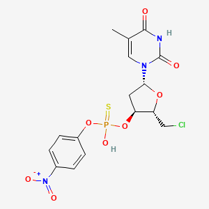 1-[(2R,4S,5S)-5-(chloromethyl)-4-[hydroxy-(4-nitrophenoxy)phosphinothioyl]oxyoxolan-2-yl]-5-methylpyrimidine-2,4-dione