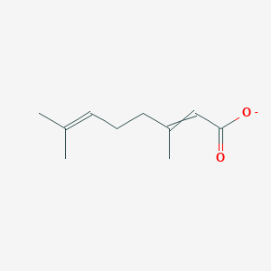 molecular formula C10H15O2- B1236046 3,7-Dimethylocta-2,6-dienoate 
