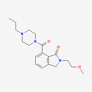 molecular formula C19H27N3O3 B1236054 2-(2-methoxyethyl)-7-[oxo-(4-propyl-1-piperazinyl)methyl]-3H-isoindol-1-one 