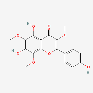 molecular formula C18H16O8 B1236070 4 inverted exclamation marka,5,7-Trihydroxy-3,6,8-trimethoxyflavone CAS No. 57393-71-2