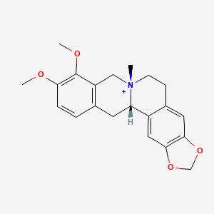 molecular formula C21H24NO4+ B1236073 (S)-cis-N-methylcanadine 