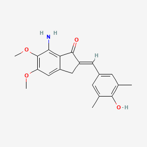 molecular formula C20H21NO4 B1236079 Indanocine 