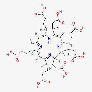 3-[(5Z,9Z,14Z)-3,13,17-tris(2-carboxyethyl)-2,7,18-tris(carboxymethyl)-1,2,5,7,12,12,15,17-octamethyl-3,8,13,18,19,22-hexahydrocorrin-8-yl]propanoic acid