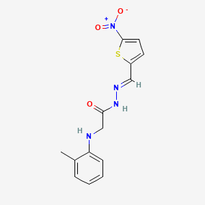 2-[(2-methylphenyl)amino]-N'-[(5-nitro-2-thienyl)methylene]acetohydrazide