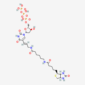 molecular formula C28H45N6O17P3S B1236100 biotin-11-dUTP CAS No. 86303-25-5