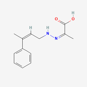 molecular formula C13H16N2O2 B1236107 (2Z)-2-[[(Z)-3-phenylbut-2-enyl]hydrazinylidene]propanoic acid 