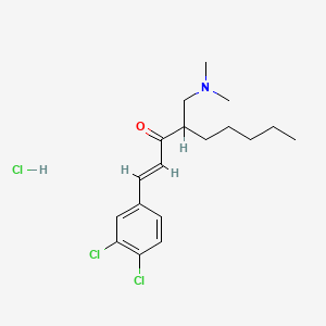 molecular formula C18H26Cl3NO B1236108 1-(3,4-Dichlorophenyl)-4-((dimethylamino)methyl) 1-nonen-3-one CAS No. 69489-30-1