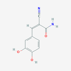 molecular formula C10H8N2O3 B1236130 (Z)-2-cyano-3-(3,4-dihydroxyphenyl)prop-2-enamide 