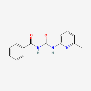 molecular formula C14H13N3O2 B1236132 N-[[(6-甲基-2-吡啶基)氨基]-氧甲基]苯甲酰胺 