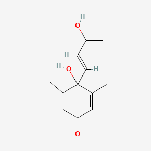 molecular formula C13H20O3 B1236136 4-Hydroxy-4-(3-hydroxy-1-butenyl)-3,5,5-trimethyl-2-cyclohexen-1-one 