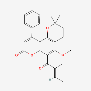 molecular formula C26H24O5 B1236139 Calophyllolide CAS No. 548-27-6