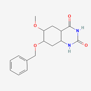 molecular formula C16H20N2O4 B12361682 6-methoxy-7-phenylmethoxy-4a,5,6,7,8,8a-hexahydro-1H-quinazoline-2,4-dione 