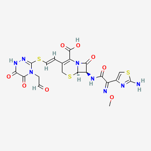 molecular formula C20H18N8O8S3 B1236193 Cefatiolene 
