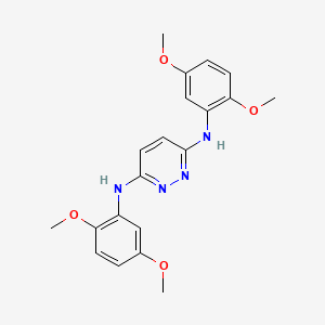 molecular formula C20H22N4O4 B1236200 N3,N6-bis(2,5-dimethoxyphenyl)pyridazine-3,6-diamine 