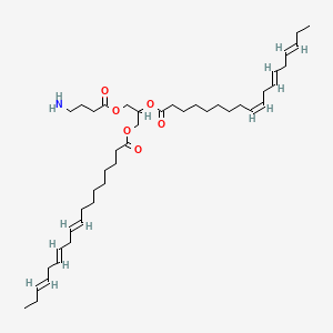 B1236207 [3-(4-aminobutanoyloxy)-2-[(9Z,12E,15E)-octadeca-9,12,15-trienoyl]oxypropyl] (9E,12E,15E)-octadeca-9,12,15-trienoate CAS No. 93349-26-9