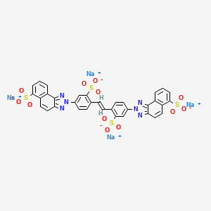 molecular formula C34H18N6Na4O12S4 B1236224 Blankophor G CAS No. 7426-67-7