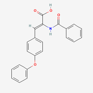 molecular formula C22H17NO4 B1236234 (Z)-2-benzamido-3-(4-phenoxyphenyl)prop-2-enoic acid 