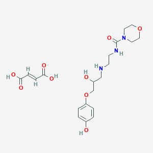 molecular formula C20H29N3O9 B1236242 N-(2-((2-hydroxy-3-(4-hydroxyphenoxy)propyl)amino)ethyl)morpholine-4-carboxamide 