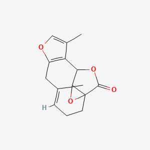 2H-10,1a-(Epoxymethano)oxireno[4,5]cyclodeca[1,2-b]furan-12-one, 3,6,10,10a-tetrahydro-5,9-dimethyl-, [1aS-(1aR*,4E,10R*,10aR*)]-
