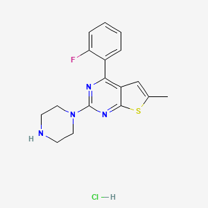 molecular formula C17H18ClFN4S B12362699 MCI-225 (dehydratase) CAS No. 99487-26-0