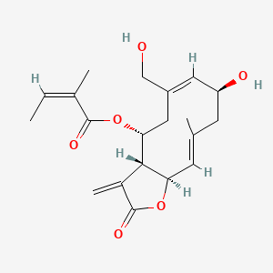 [(3aR,4R,6E,8S,10E,11aR)-8-hydroxy-6-(hydroxymethyl)-10-methyl-3-methylidene-2-oxo-3a,4,5,8,9,11a-hexahydrocyclodeca[b]furan-4-yl] (Z)-2-methylbut-2-enoate